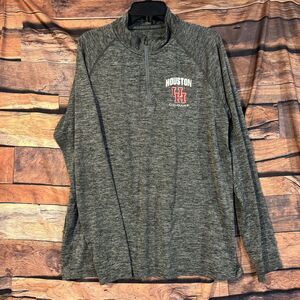Under Armour Houston Cougars 1/4 Zip Pullover Shirt Gray Heather Men's XL